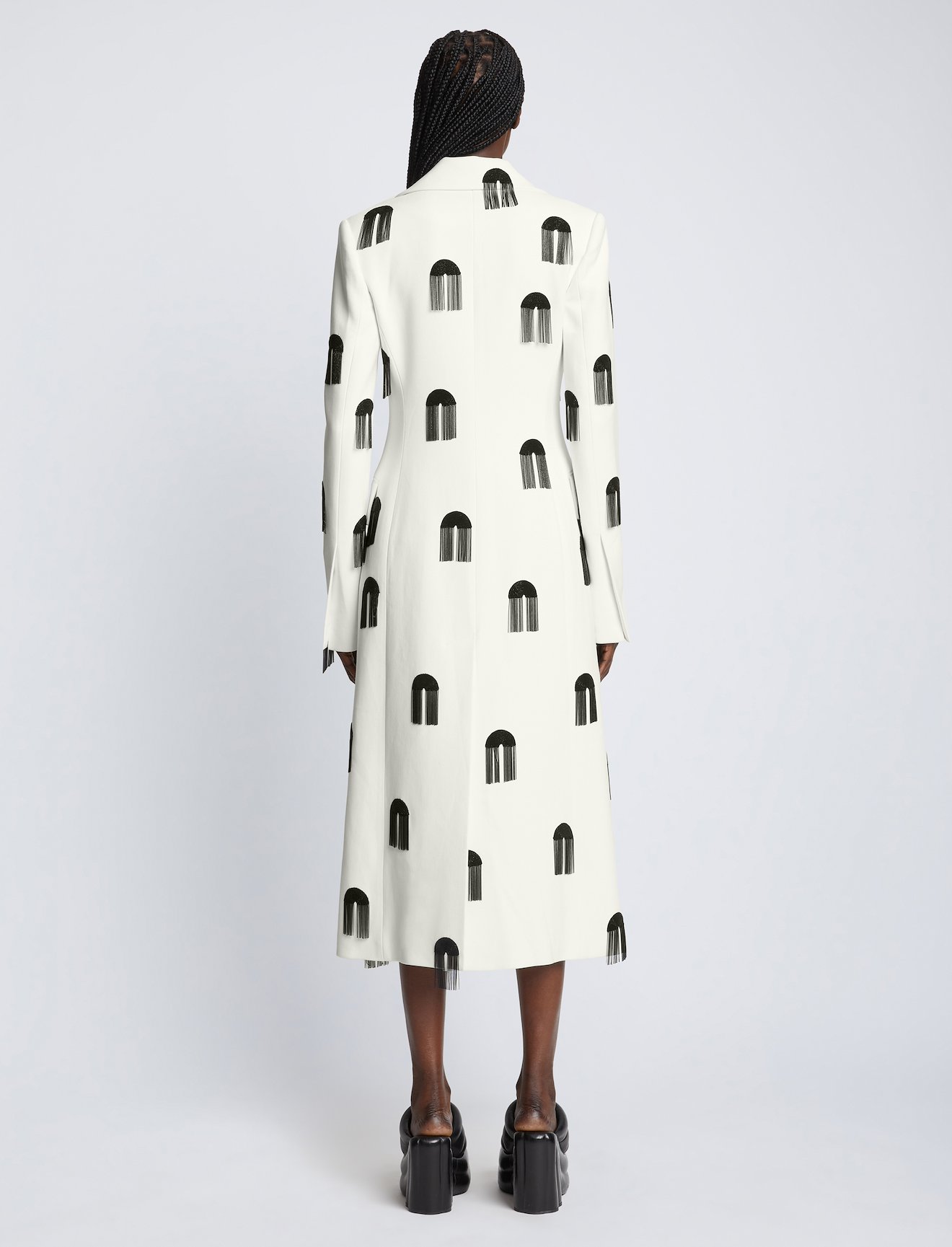Embroidered Viscose Suiting Coat #2