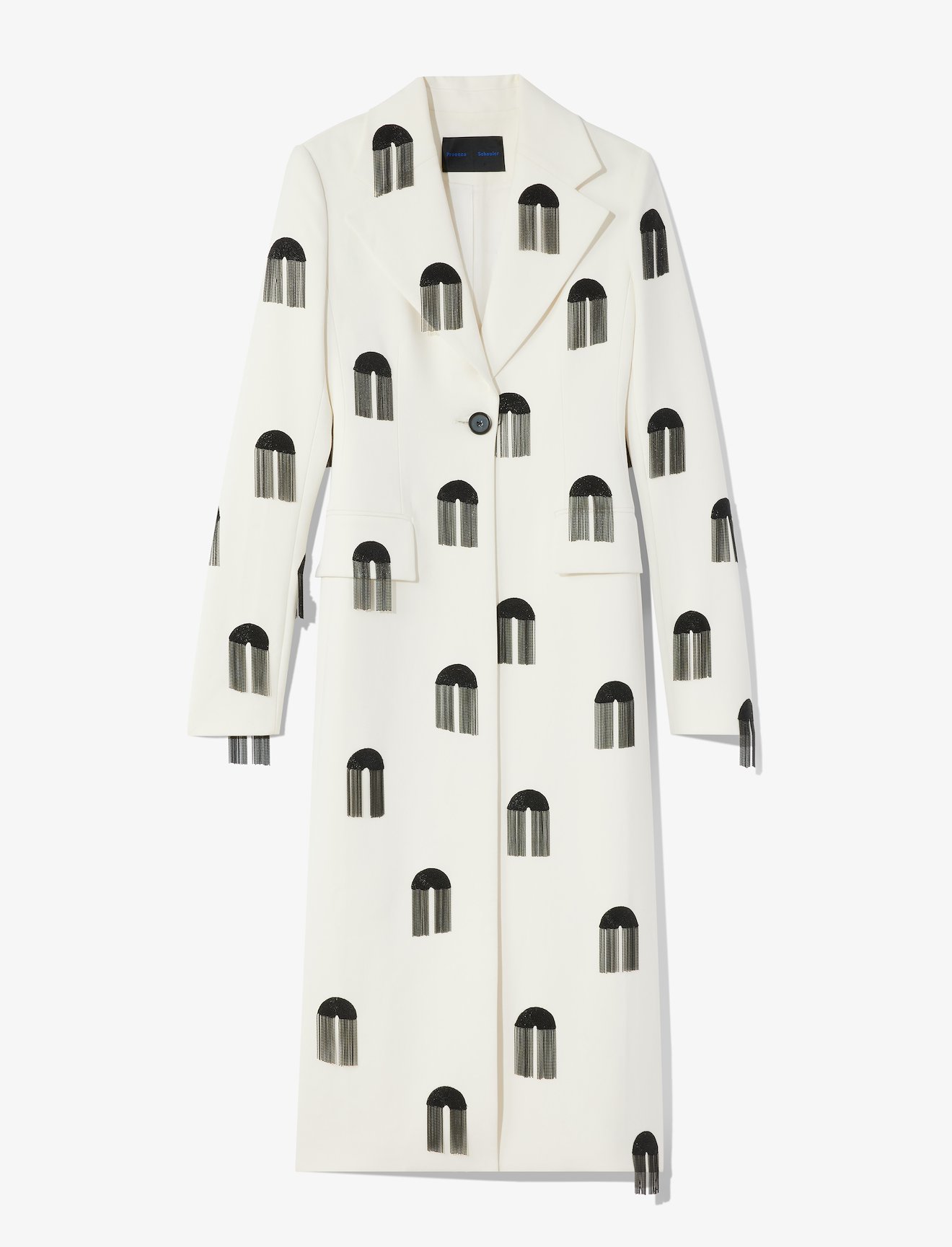 Embroidered Viscose Suiting Coat #4