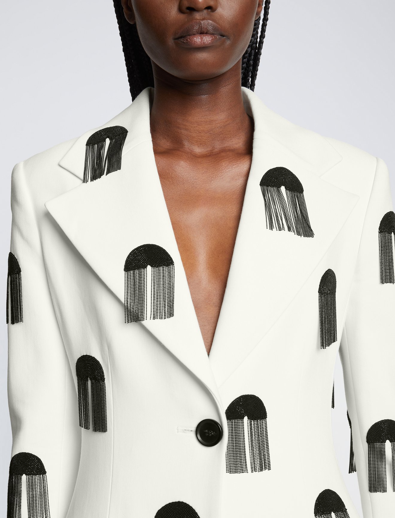 Embroidered Viscose Suiting Coat #3