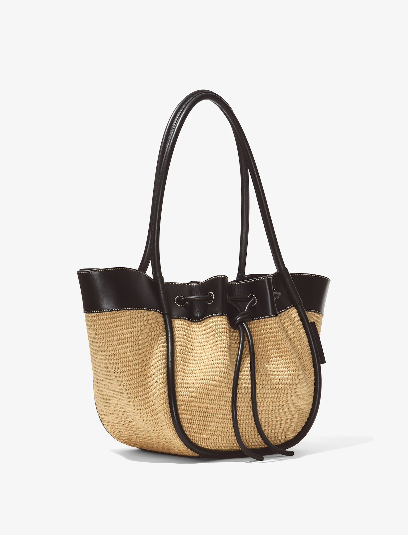 Raffia Large Ruched Tote #1