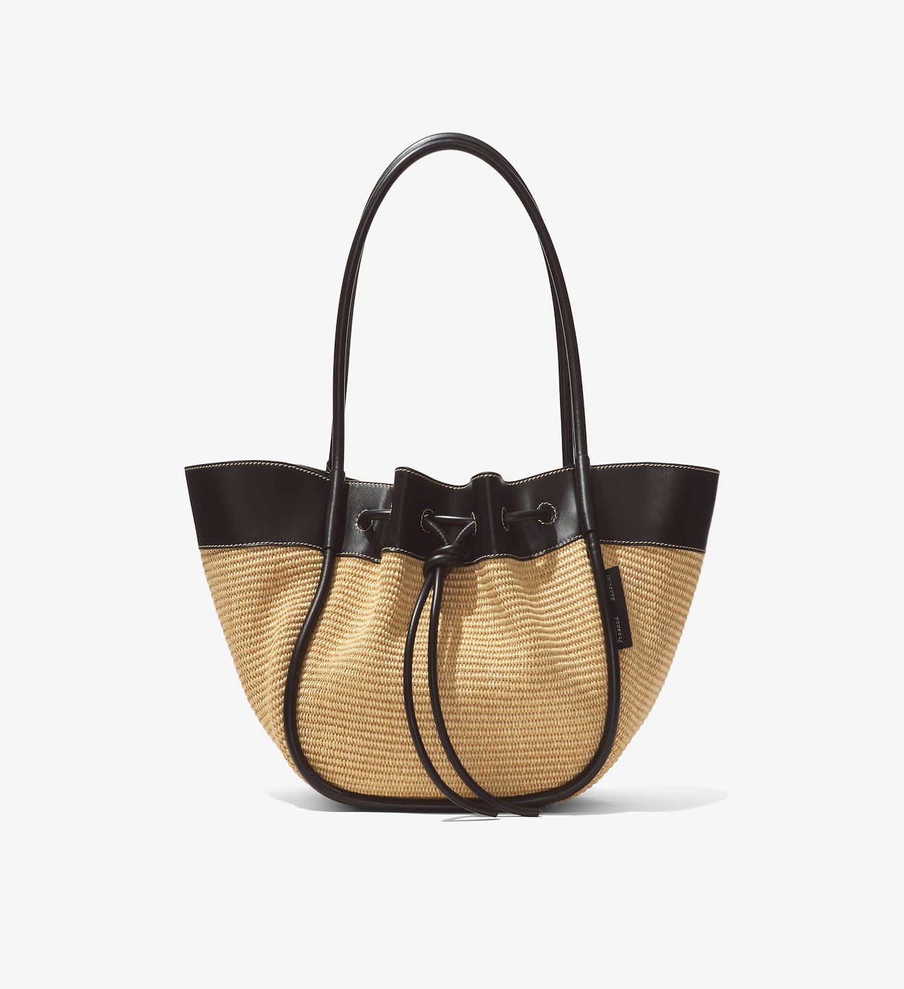 Raffia Large Ruched Tote