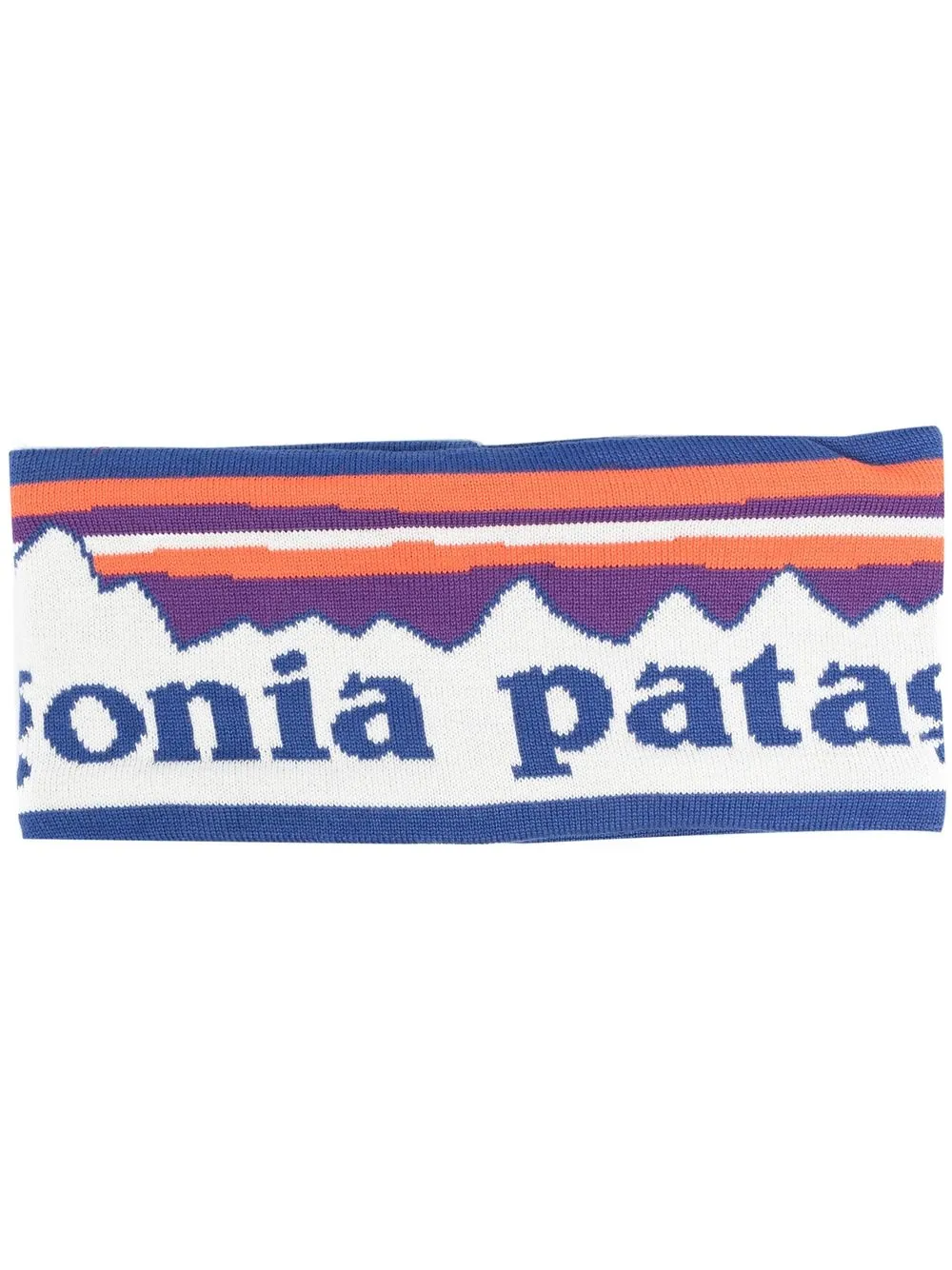 

Patagonia logo-lettering knitted headband - White