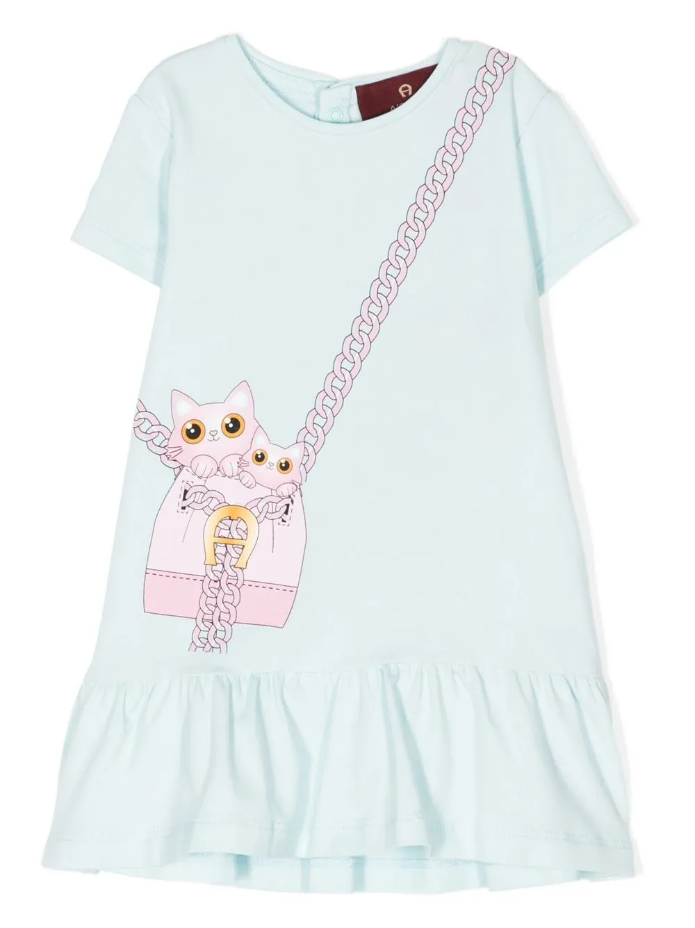 

Aigner Kids vestido manga corta - Azul