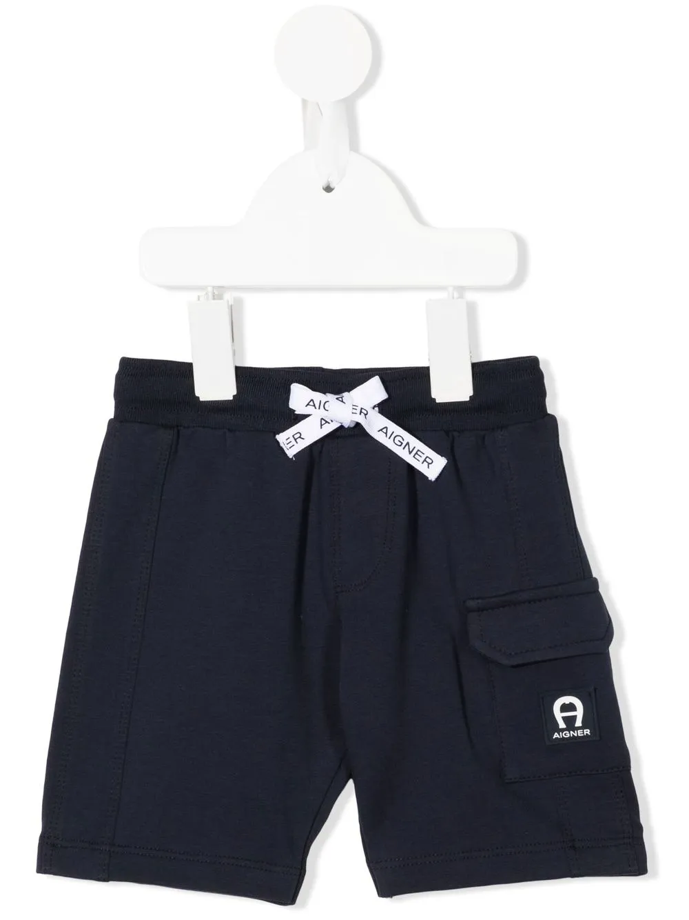 

Aigner Kids shorts cargo con parche del logo - Azul