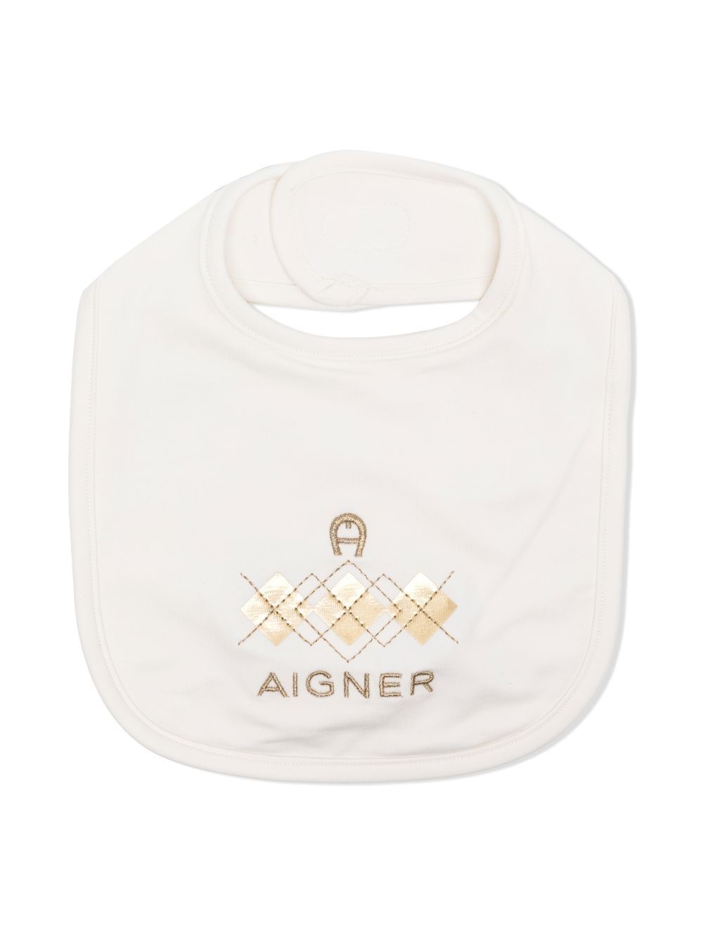 

Aigner Kids argyle check print bib - Neutrals