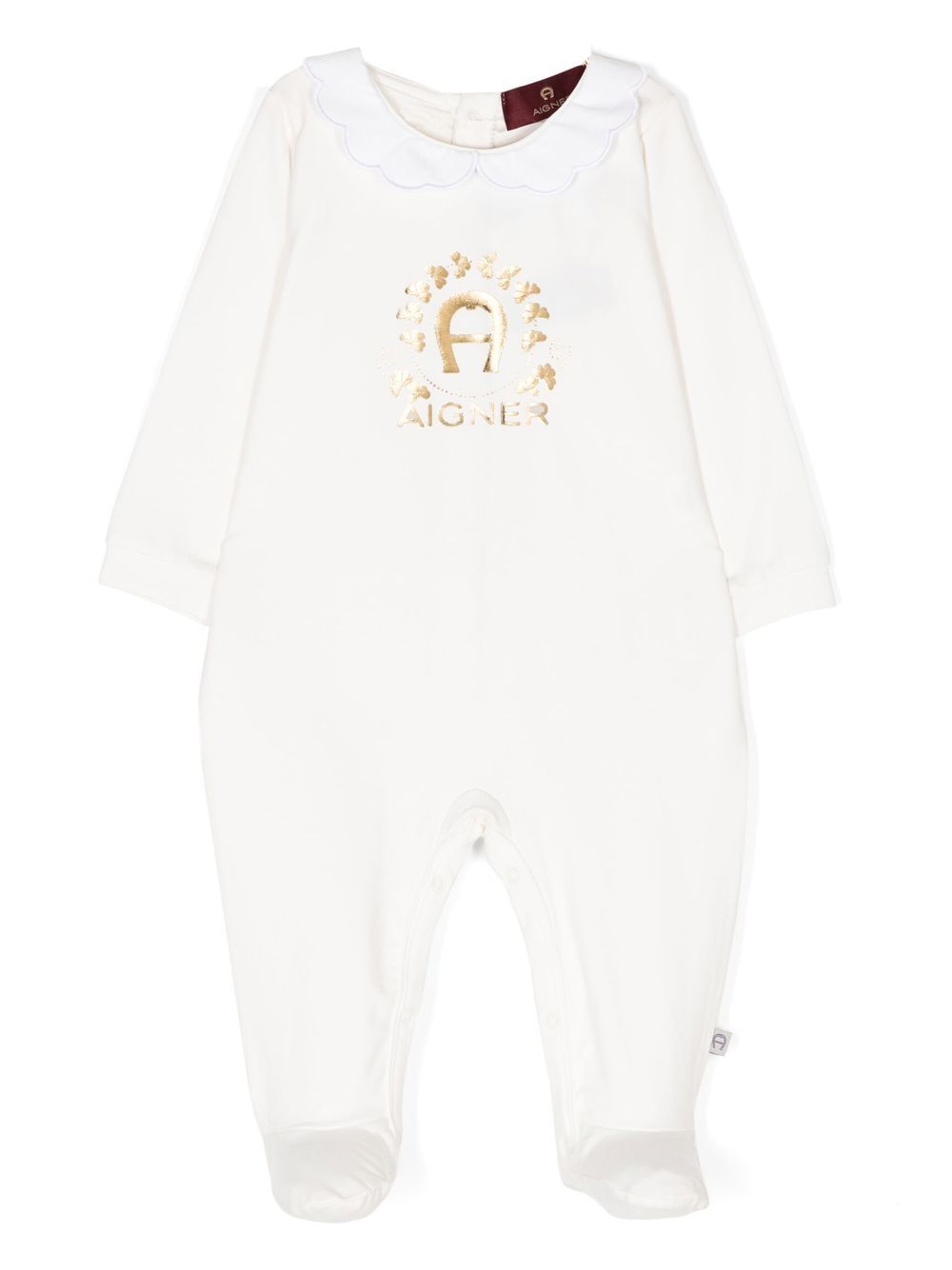 Aigner Babies' Logo-print Long-sleeve Pyjamas In White | ModeSens