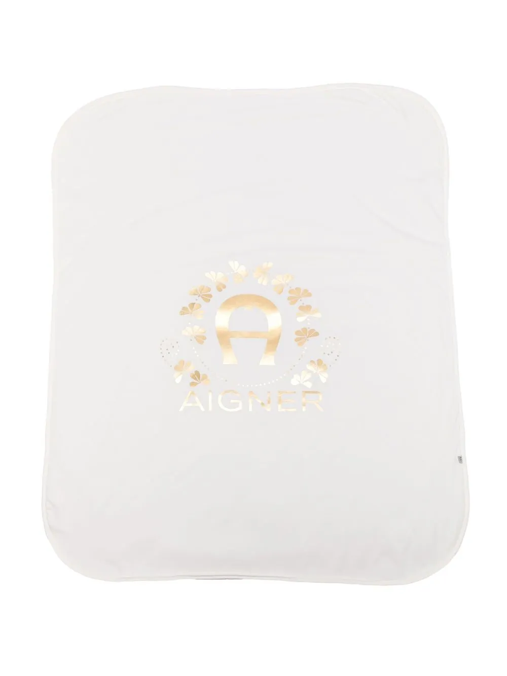 

Aigner Kids manta con logo estampado - Blanco