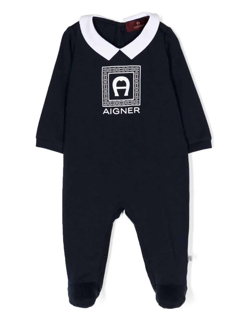 

Aigner Kids overol con logo estampado - Azul