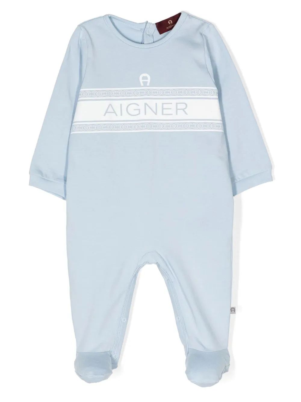 

Aigner Kids overol con logo estampado - Azul