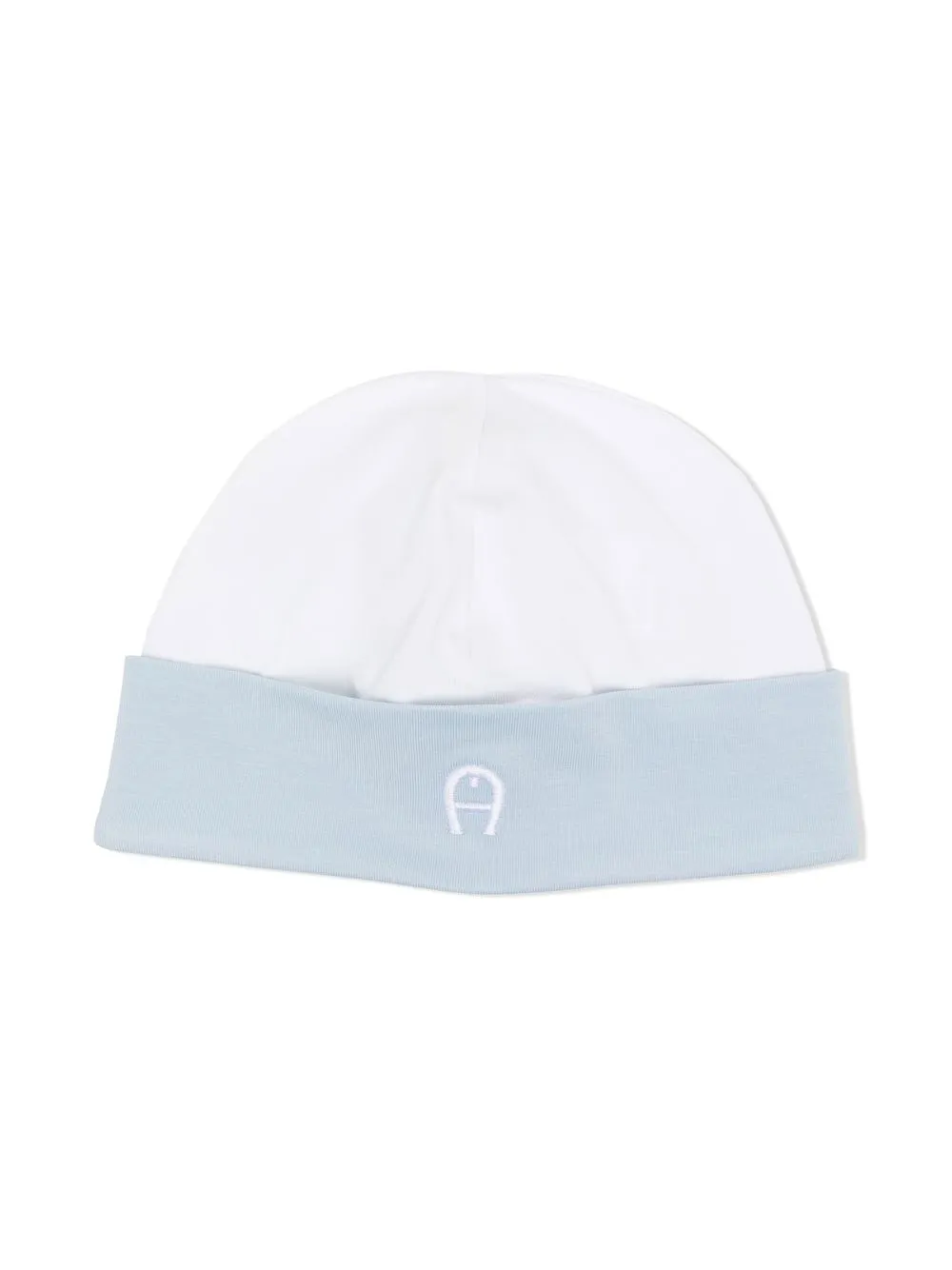 

Aigner Kids logo-embroidered knitted hat - White