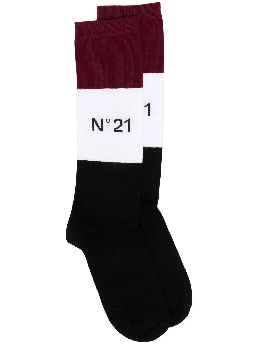 

Nº21 calcetines con diseño color block - Negro