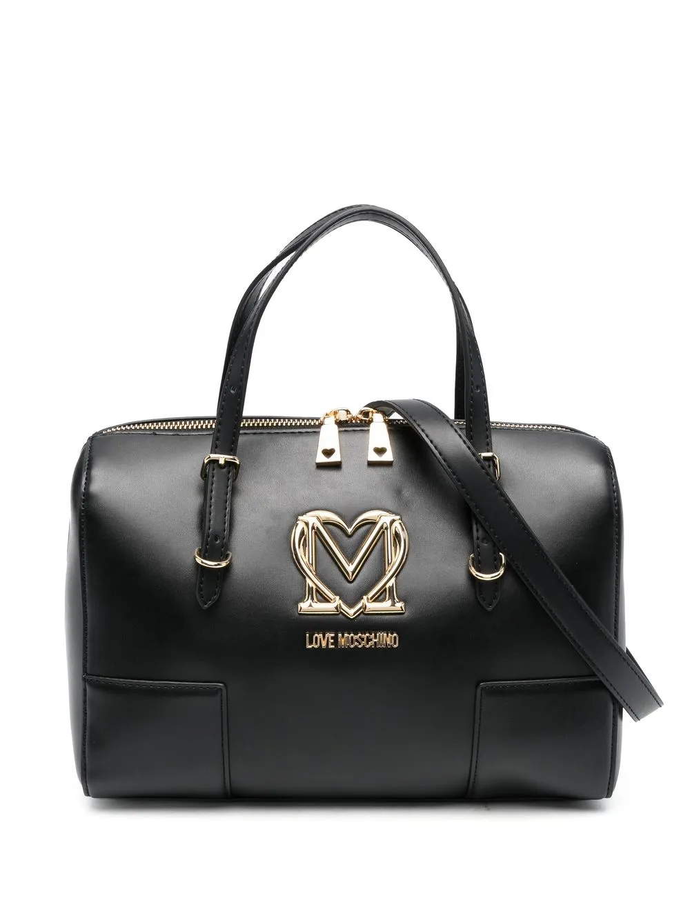 

Love Moschino logo-plaque tote bag - Black