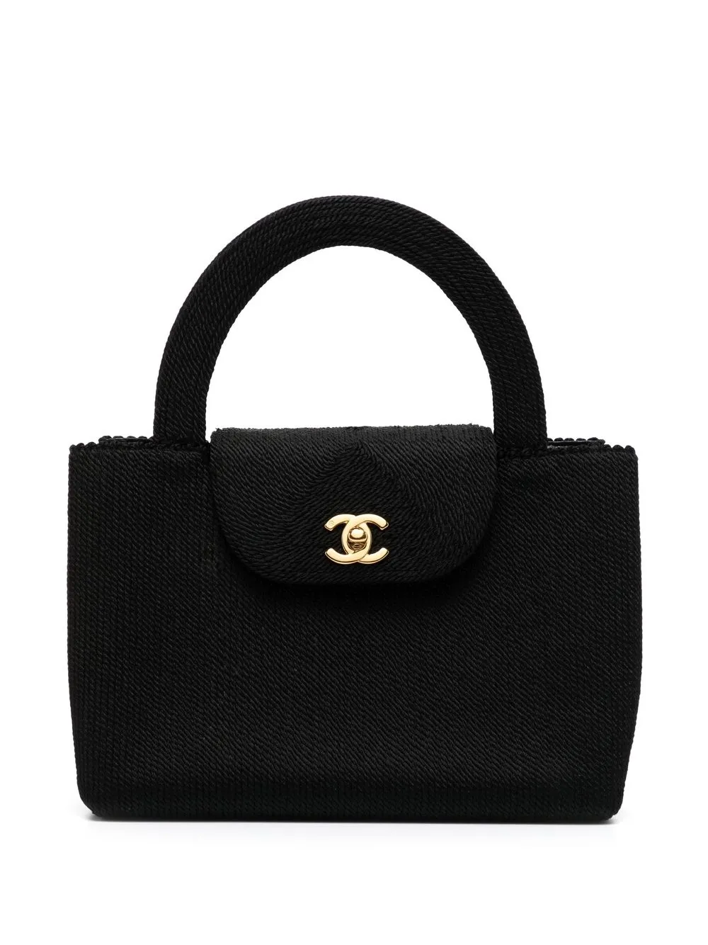 

Chanel Pre-Owned bolsa de mano con cierre giratorio CC 1998 - Negro