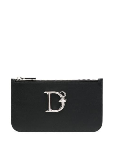 DSQUARED2 logo-plaque leather purse