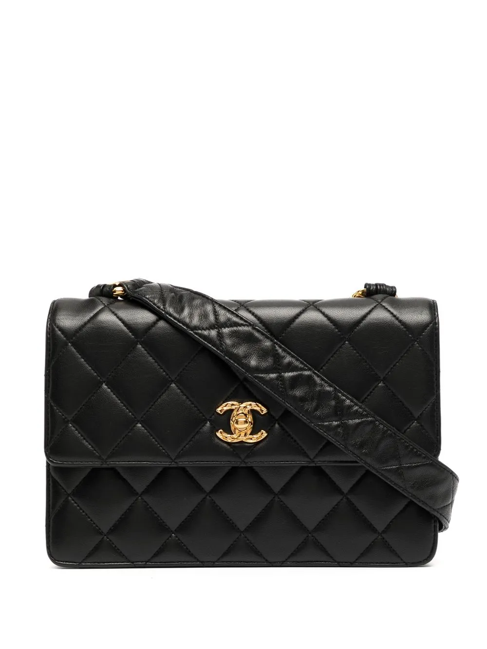 

Chanel Pre-Owned bolsa crossbody con capitonados de rombos 1992 pequeña - Negro