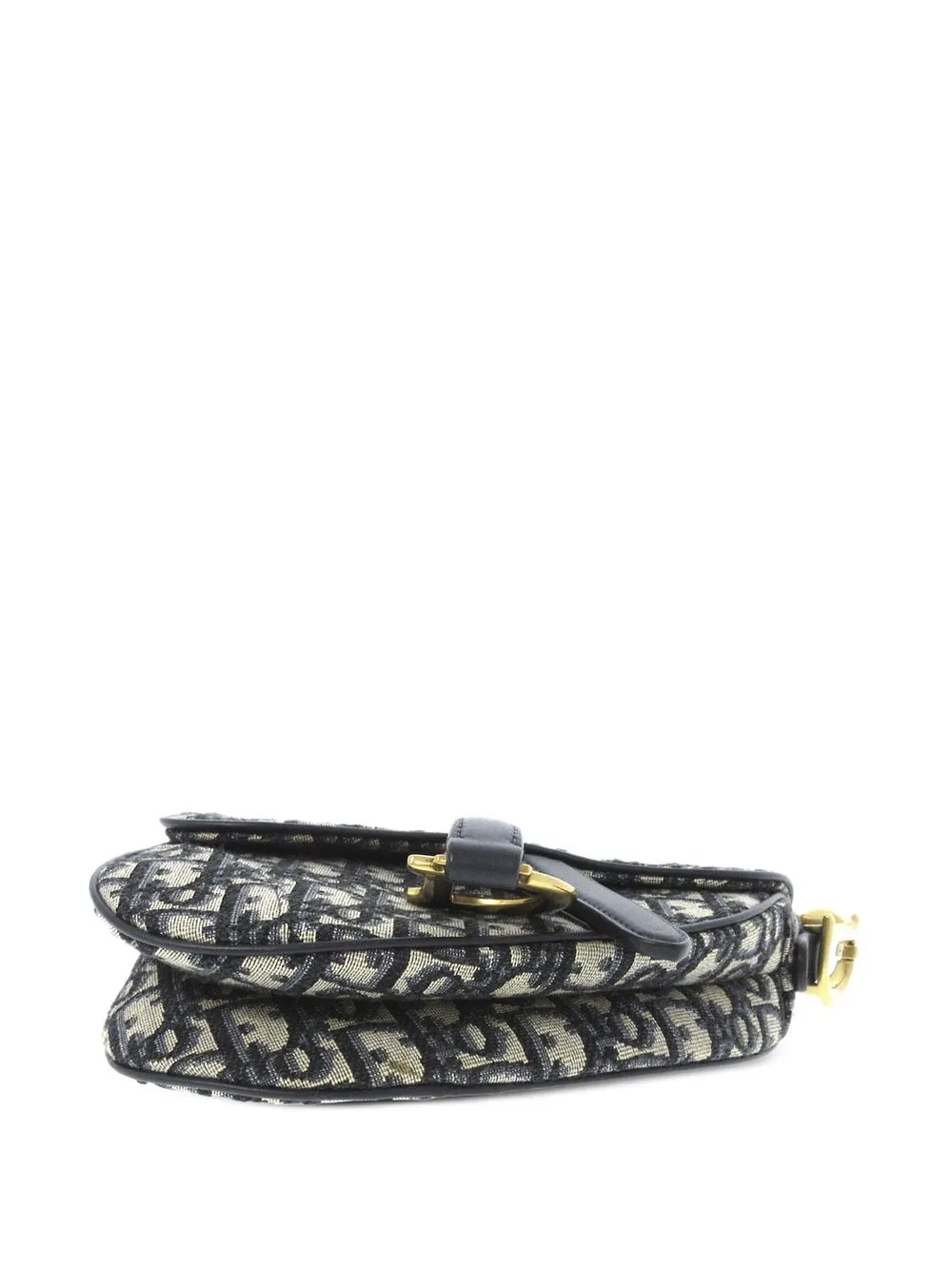 Pre-owned Dior Oblique Saddle Bag In 灰色