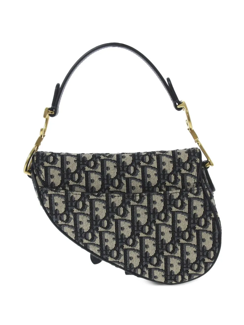 Pre-owned Dior Oblique Saddle Bag In 灰色