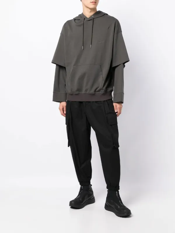 SONGZIO double sleeve Drawstring Hoodie Farfetch