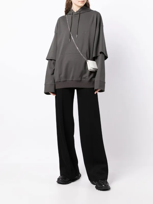 SONGZIO double sleeve Drawstring Hoodie Farfetch