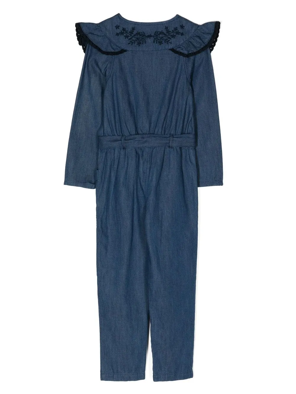 Tartine Et Chocolat Jumpsuit met geborduurde bloemen - Blauw