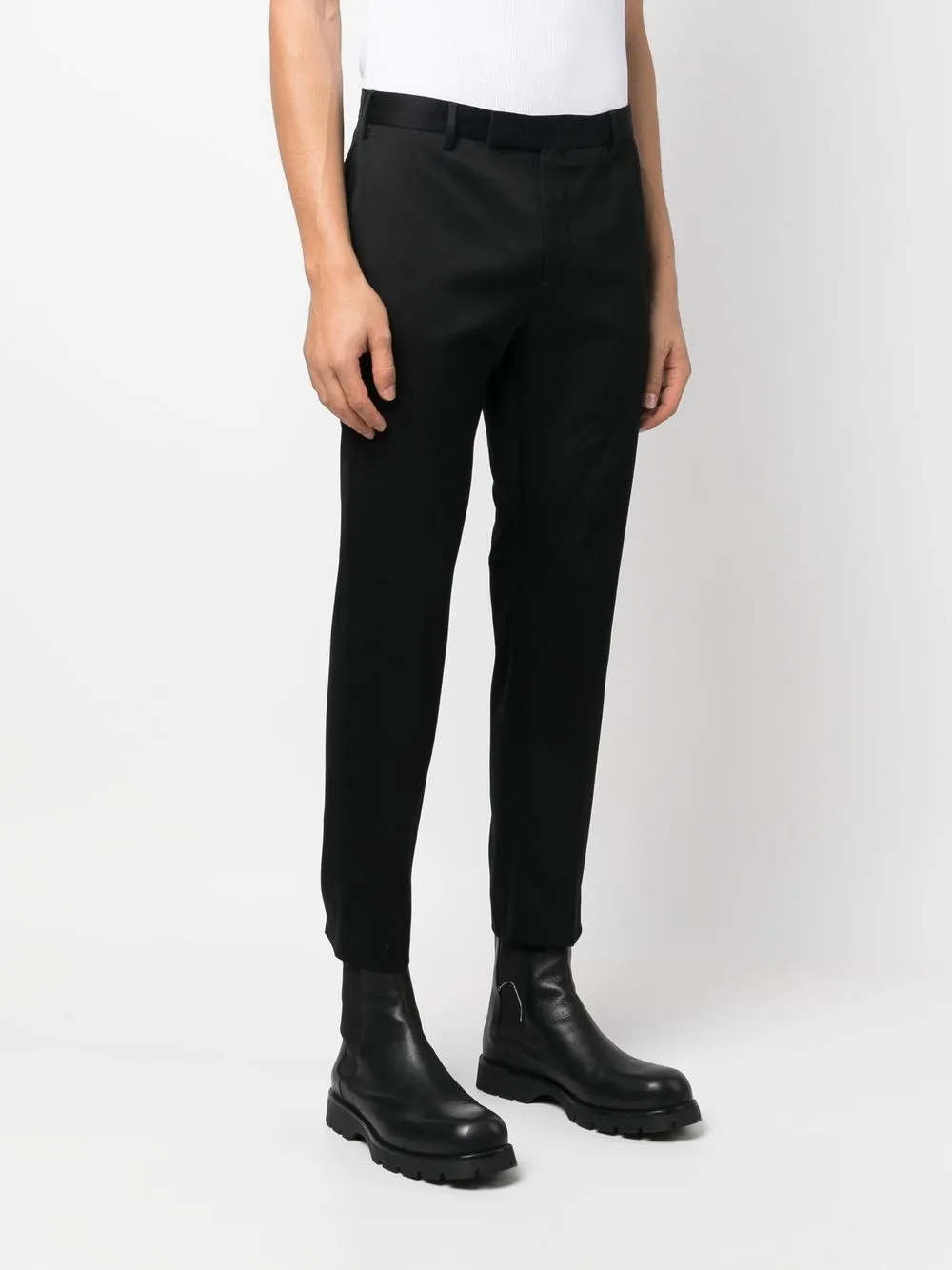  Pt Torino Cropped Hose Mit Geradem Bein   Schwarz 