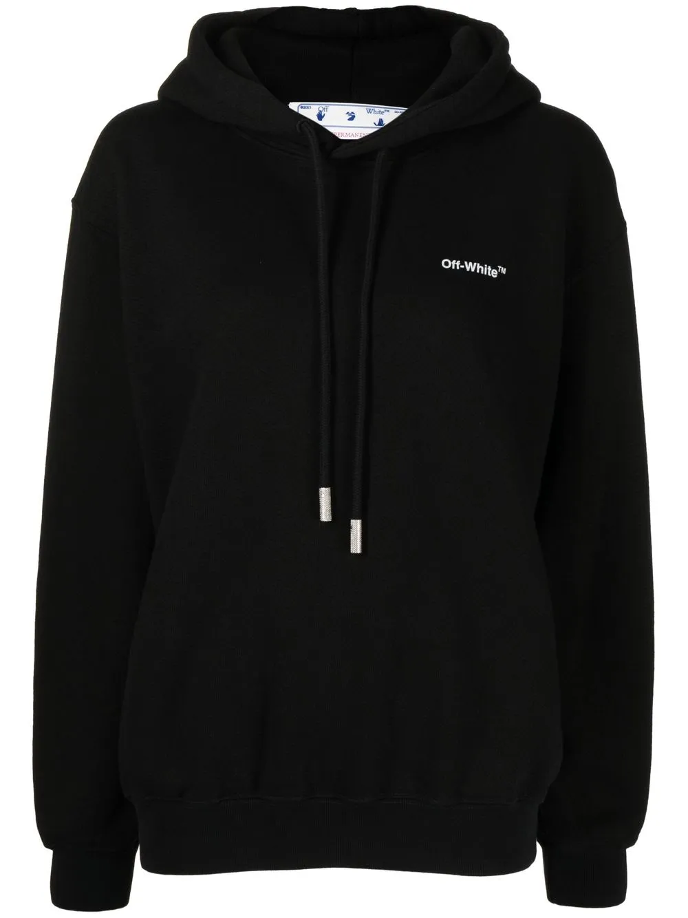 

Off-White hoodie con estampado gráfico y cordones - Negro