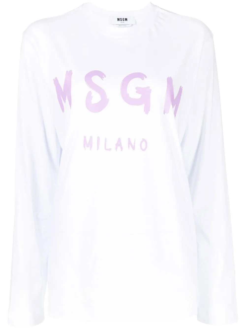 

MSGM sudadera con logo estampado - Blanco