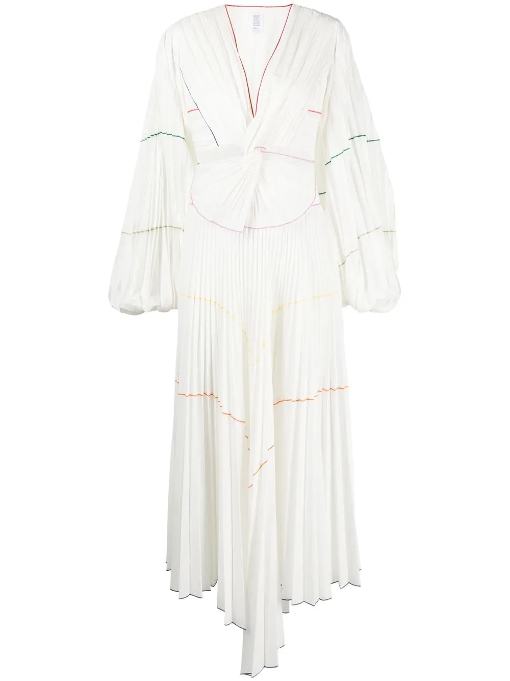 

Rosie Assoulin knotted pleated dress - White