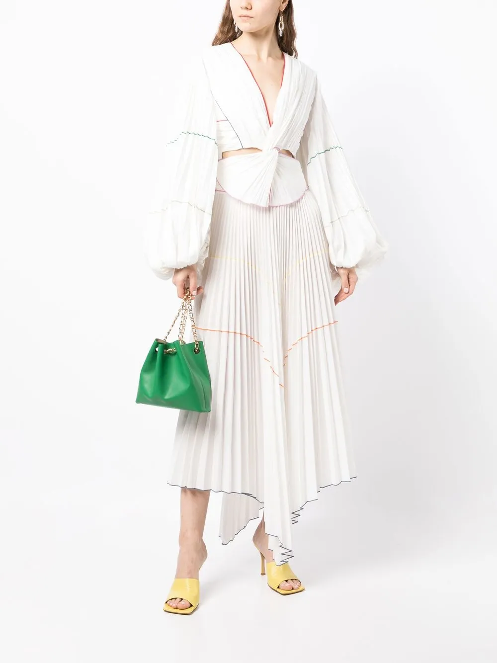 Rosie Assoulin Geplooide jurk - Wit