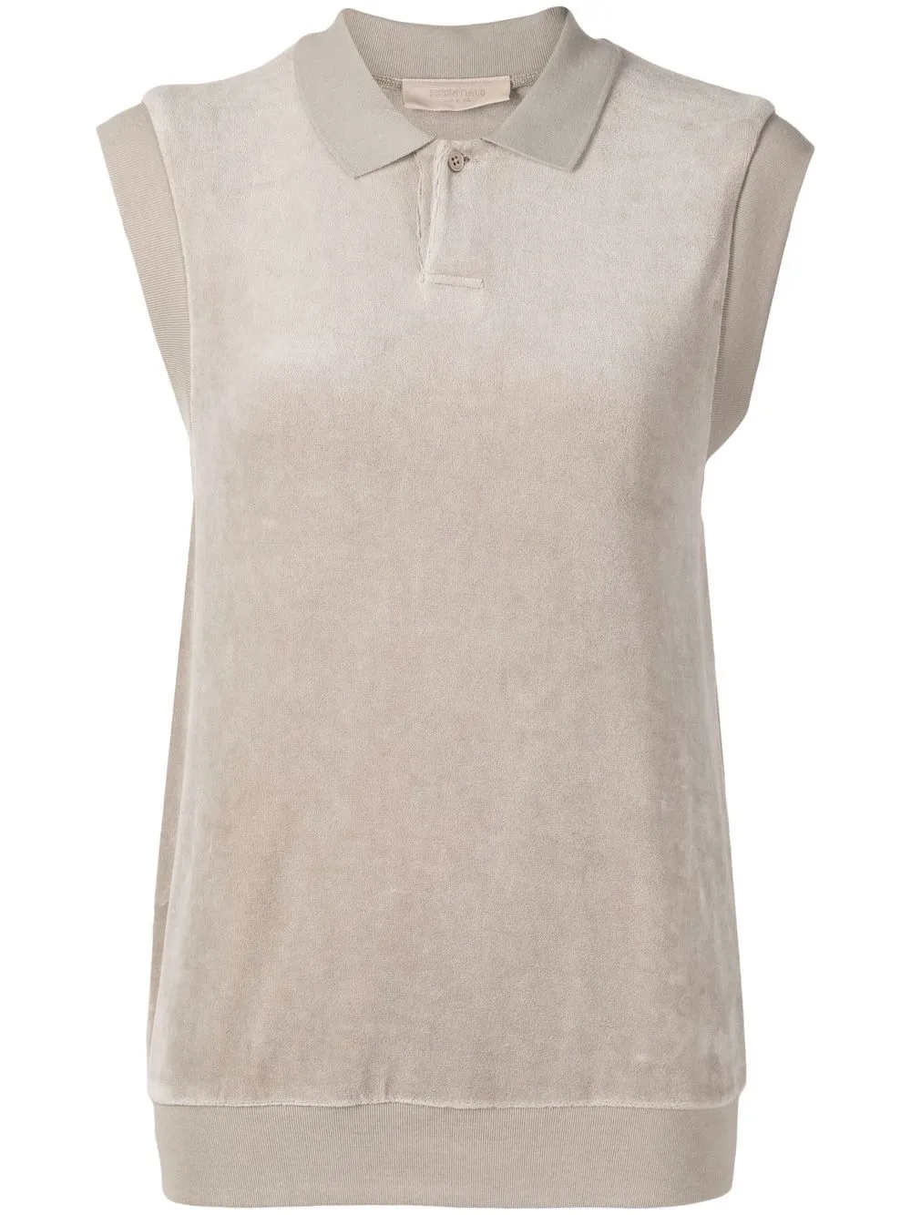 

FEAR OF GOD ESSENTIALS top sin mangas con cuello de playera tipo polo - Gris