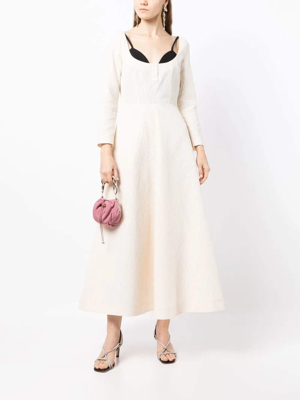Rosie Assoulin Flared maxi-jurk - Beige