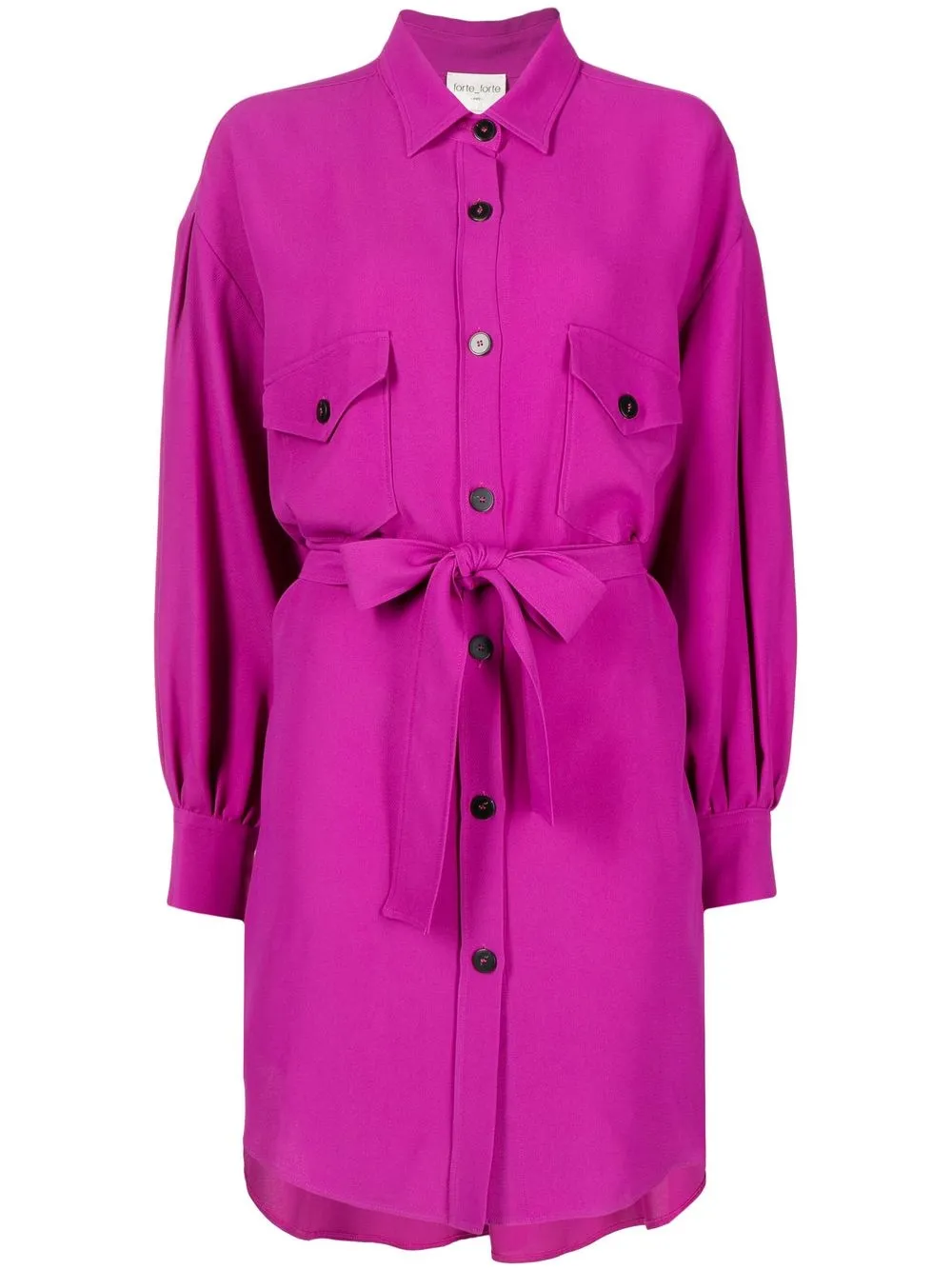

Forte Forte tied-waist shirt dress - Purple