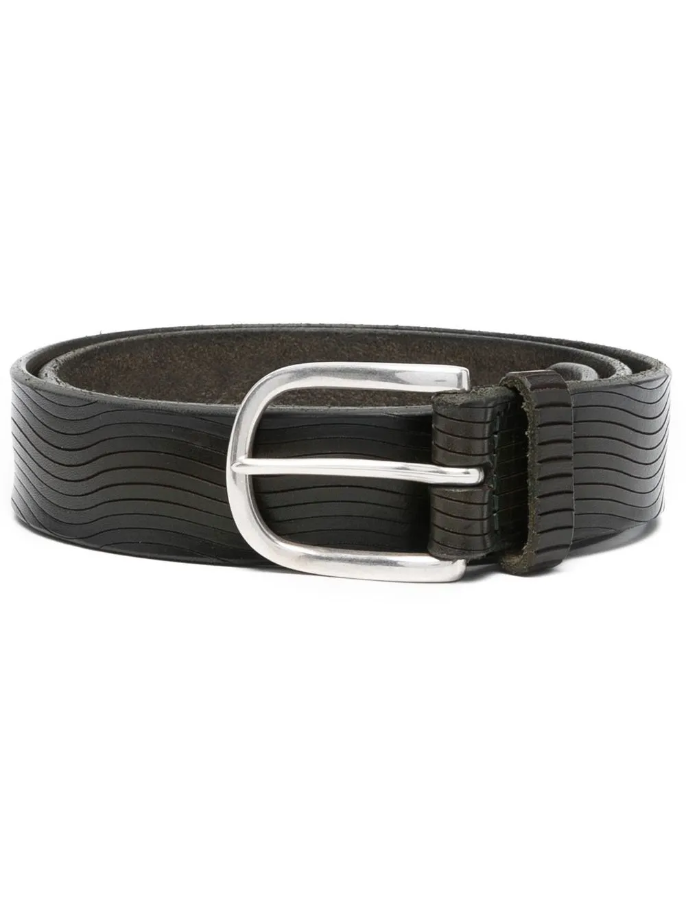 

Orciani wave-effect buckle belt - Green