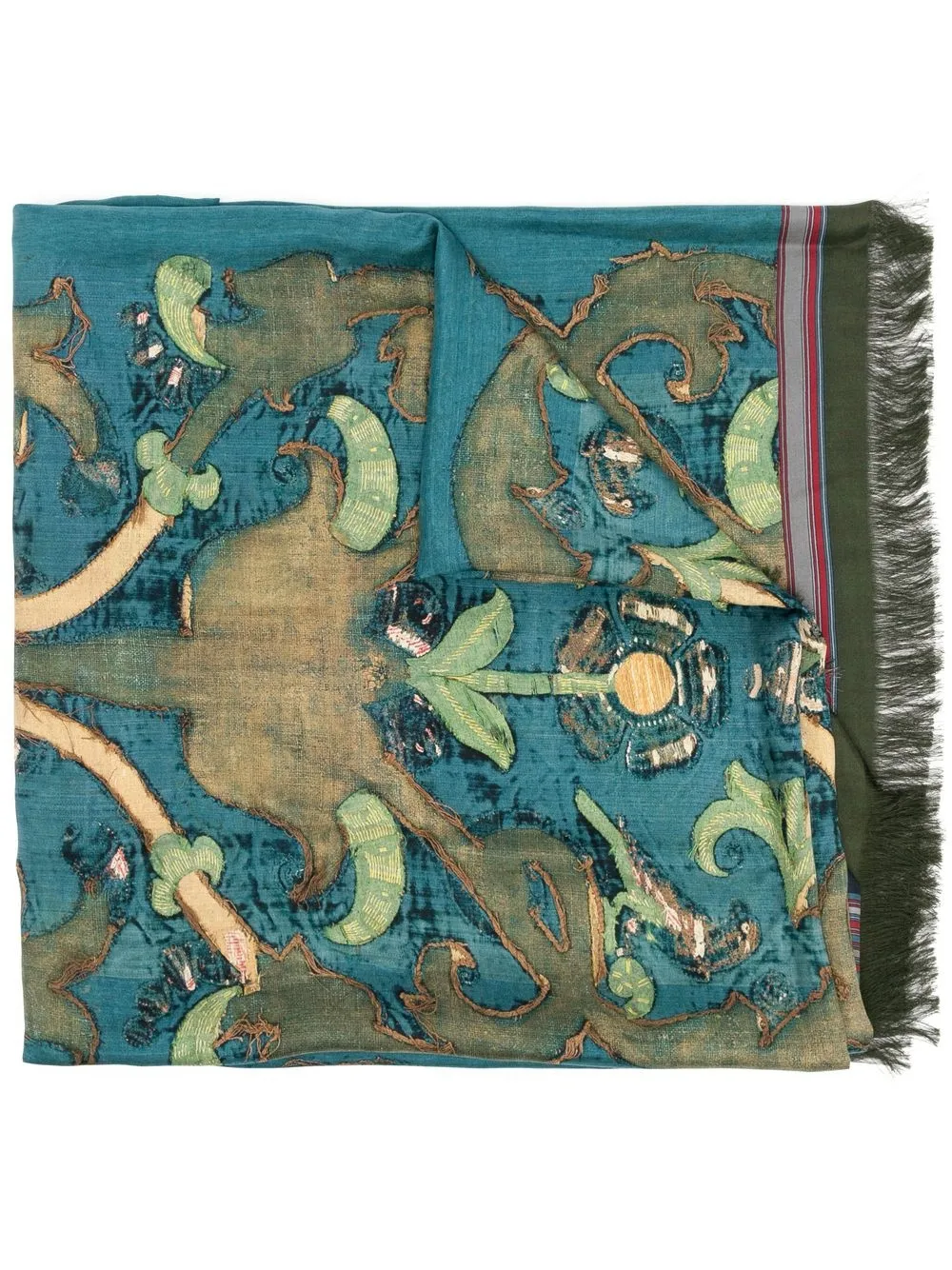 

Pierre-Louis Mascia all-over graphic-print scarf - Green