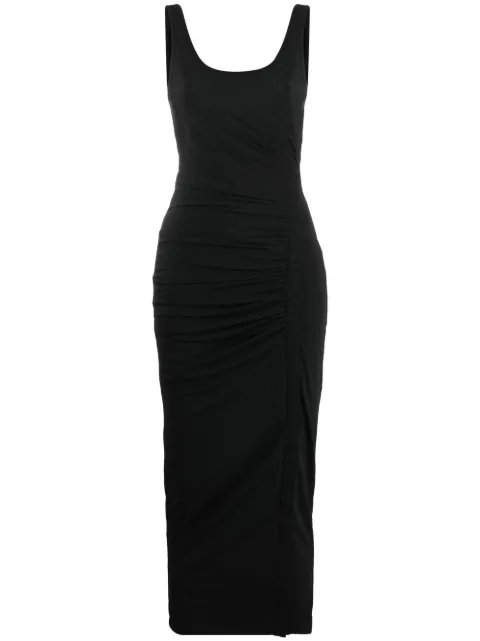 Helmut Lang draped slit-detail dress
