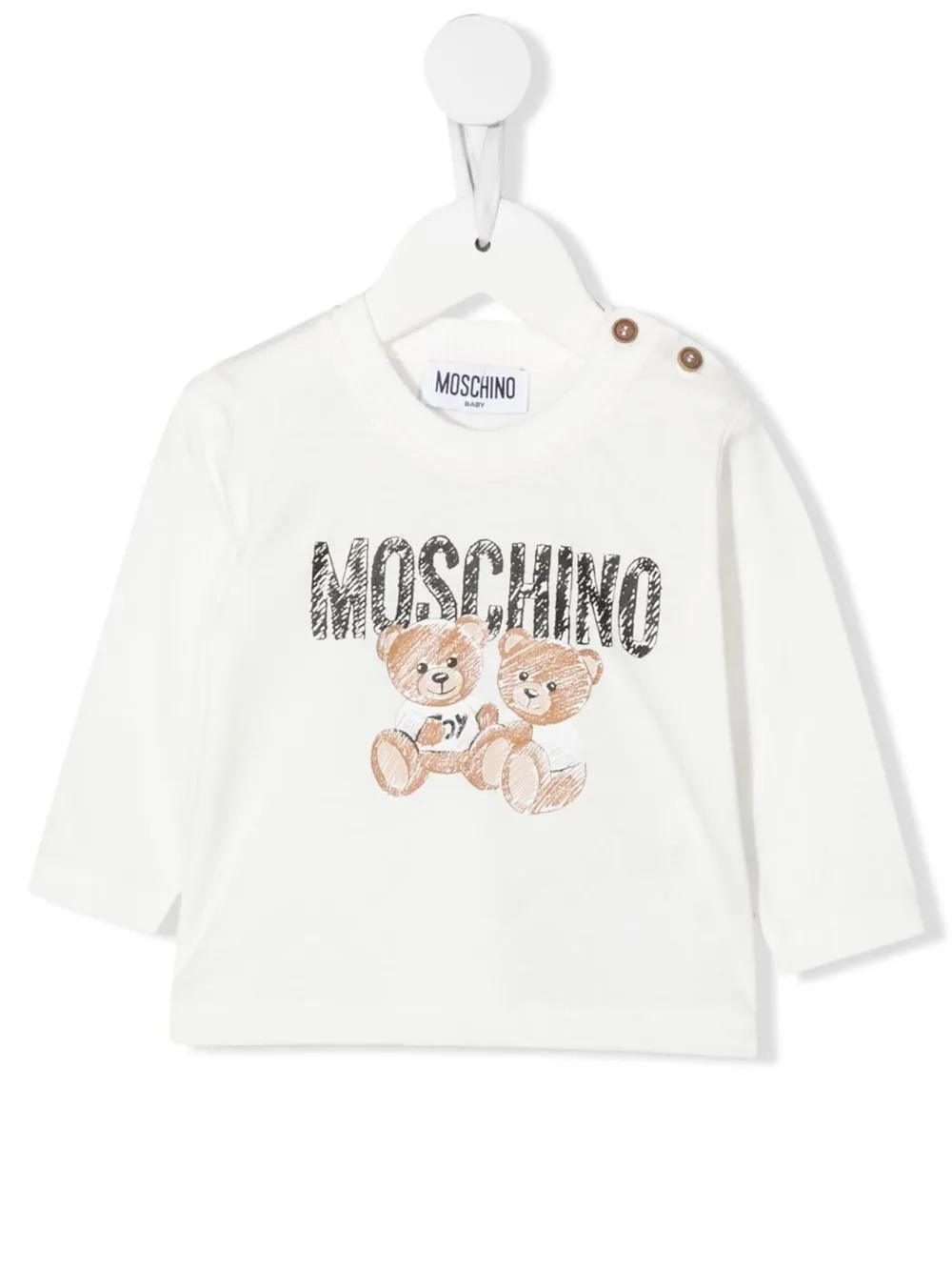 

Moschino Kids playera con logo gráfico estampado - Blanco