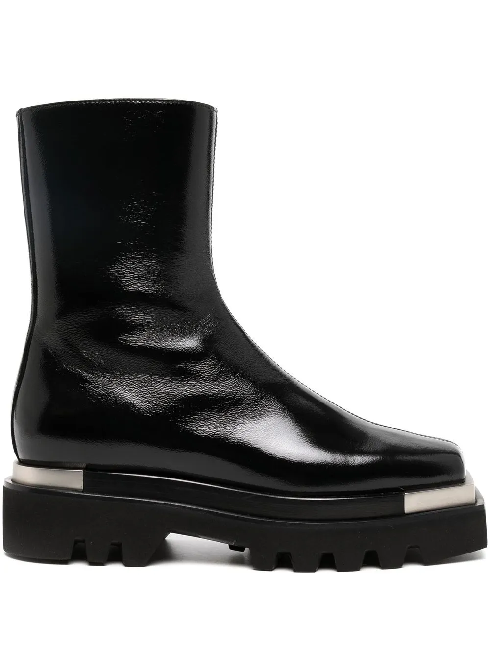 

Peter Do square-toe zipped ankle boots - GLOSSY BLACK