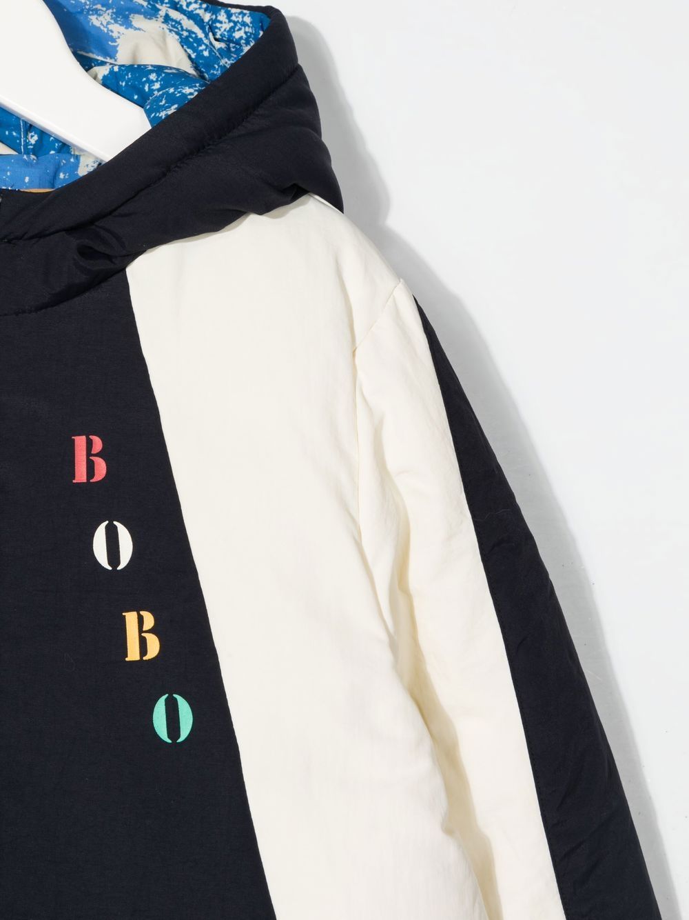 Shop Bobo Choses Logo-print Reversible Coat In Blue