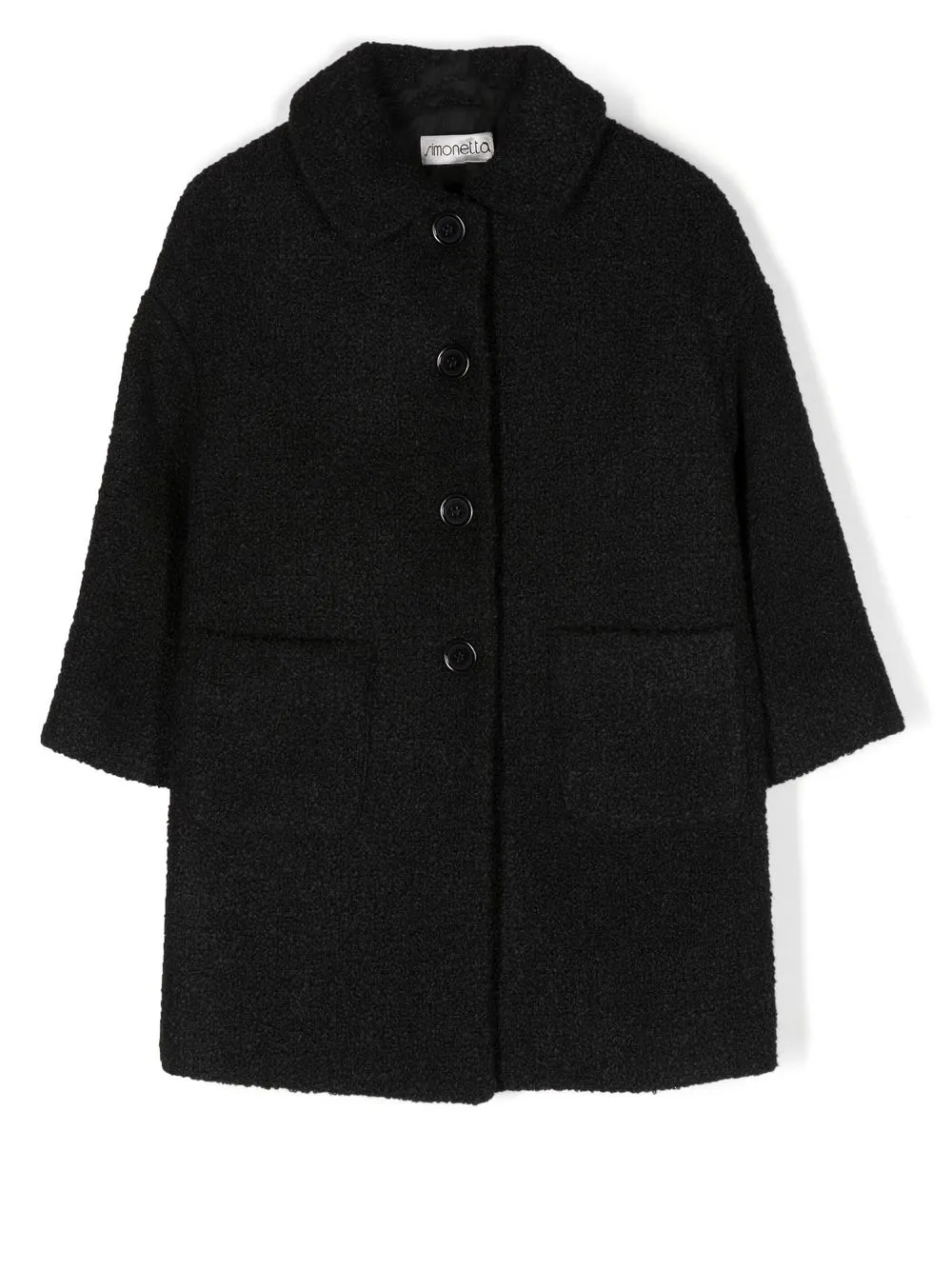 

Simonetta single breasted wool coat - Black