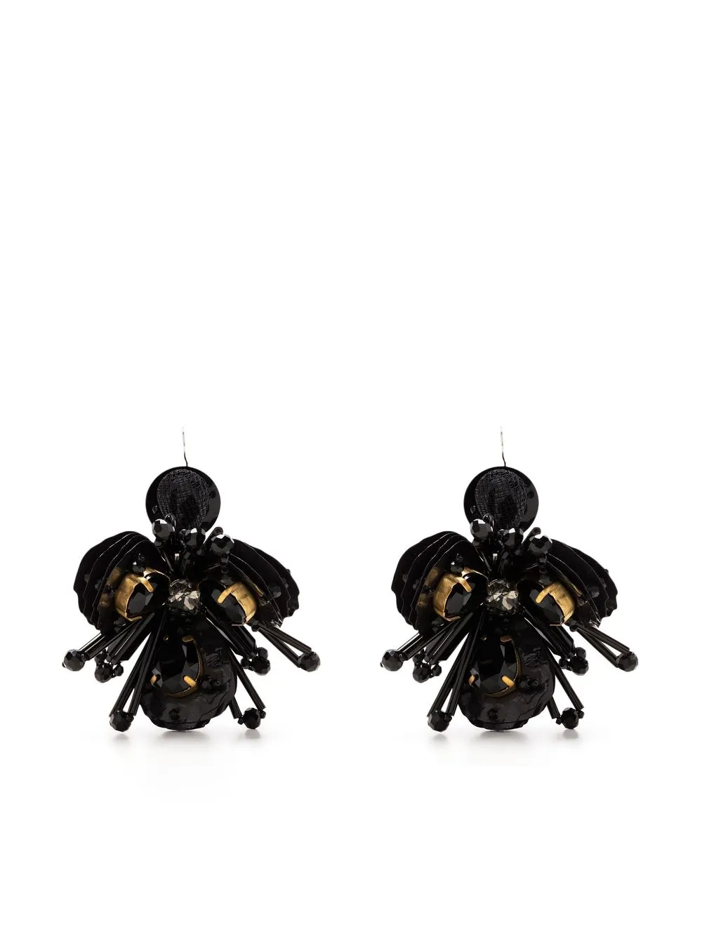 

Biyan aretes con detalles de cristal - Negro