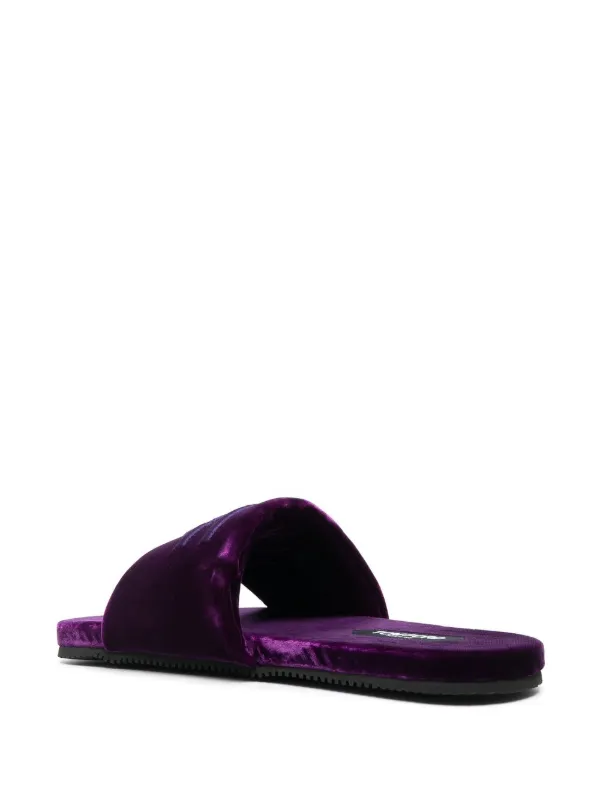 Velvet flip flop slippers outlet