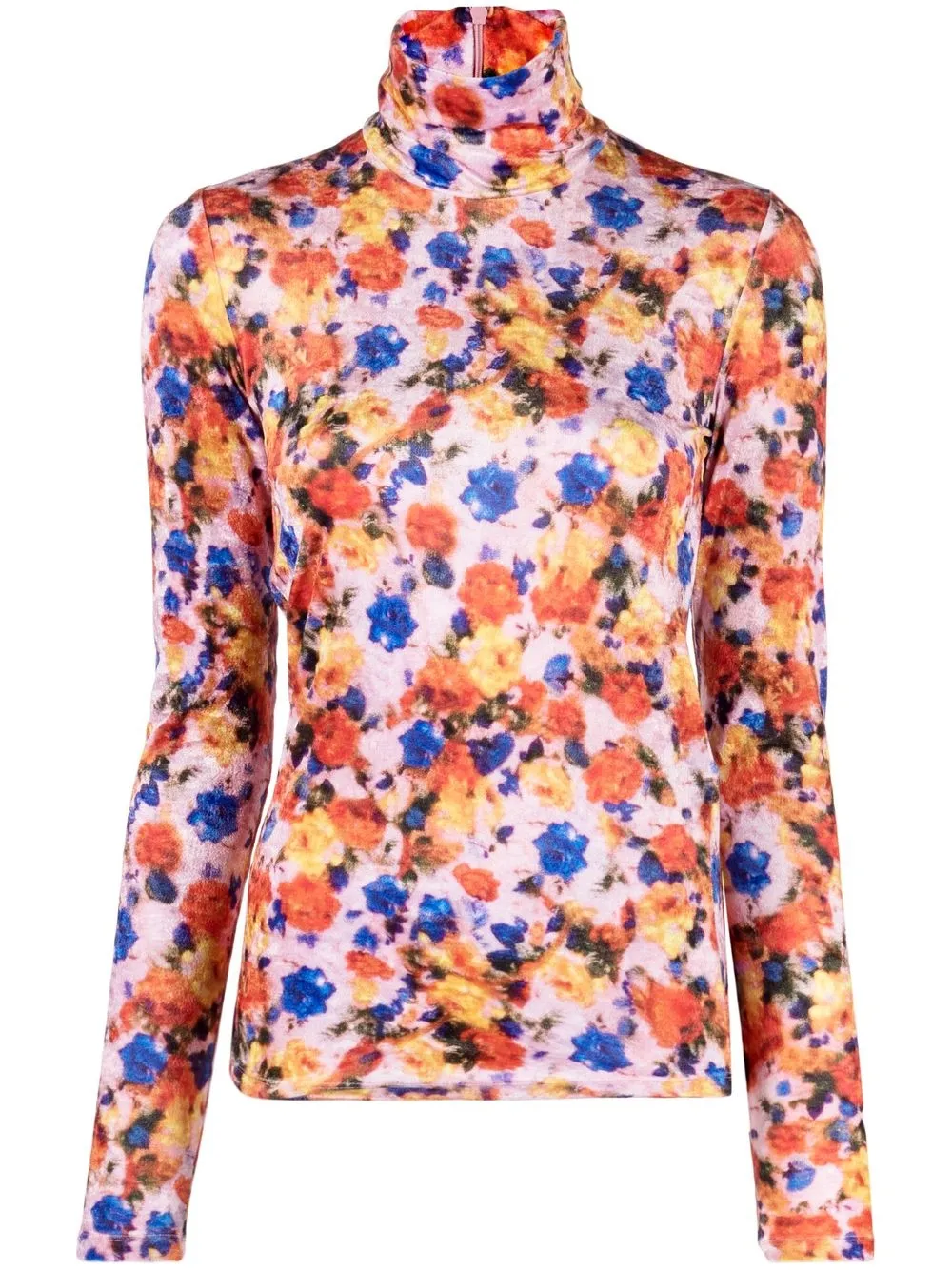 

Isabel Marant floral-print long-sleeve top - Orange