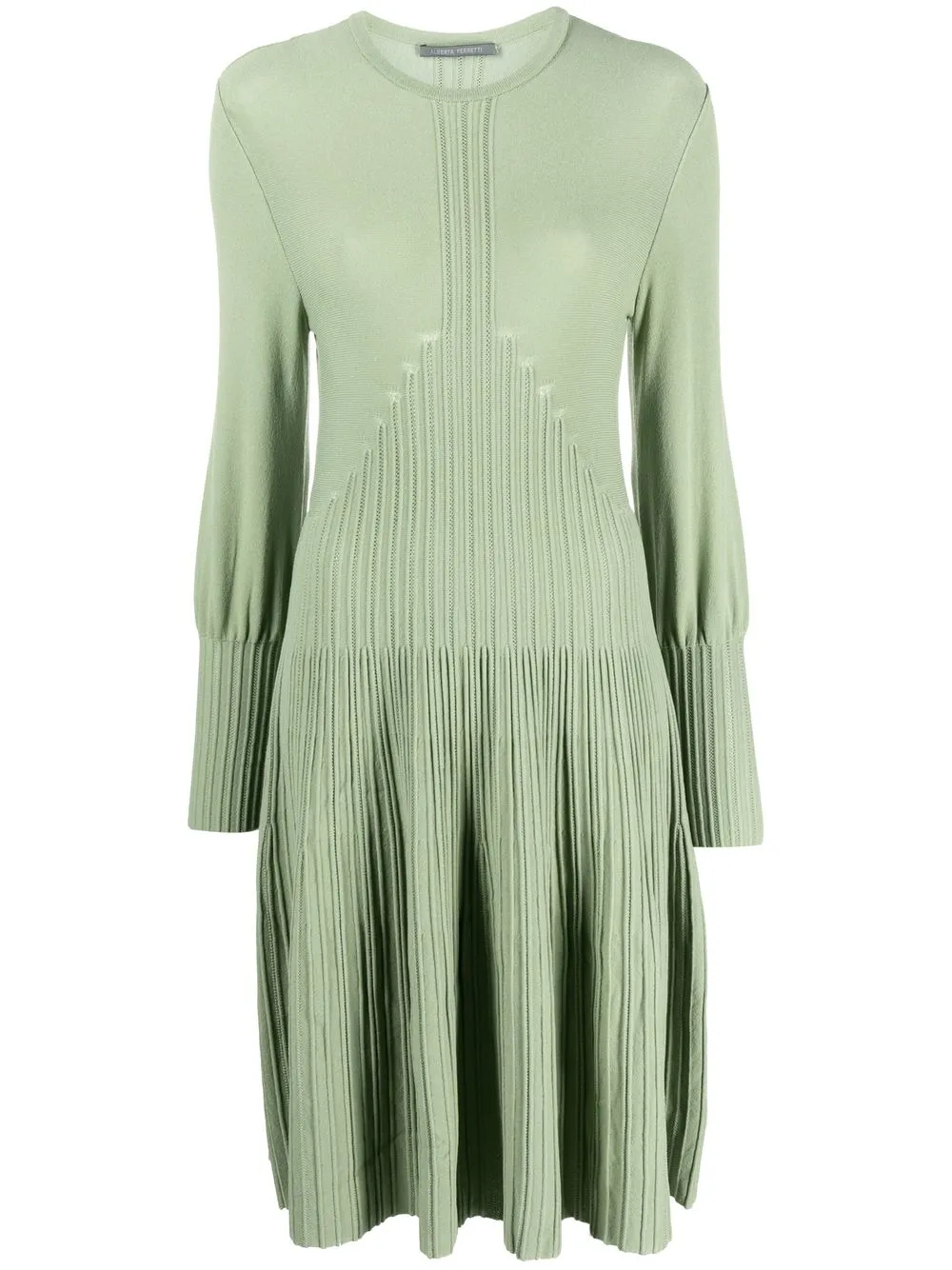 

Alberta Ferretti vestido tejido texturizado - Verde