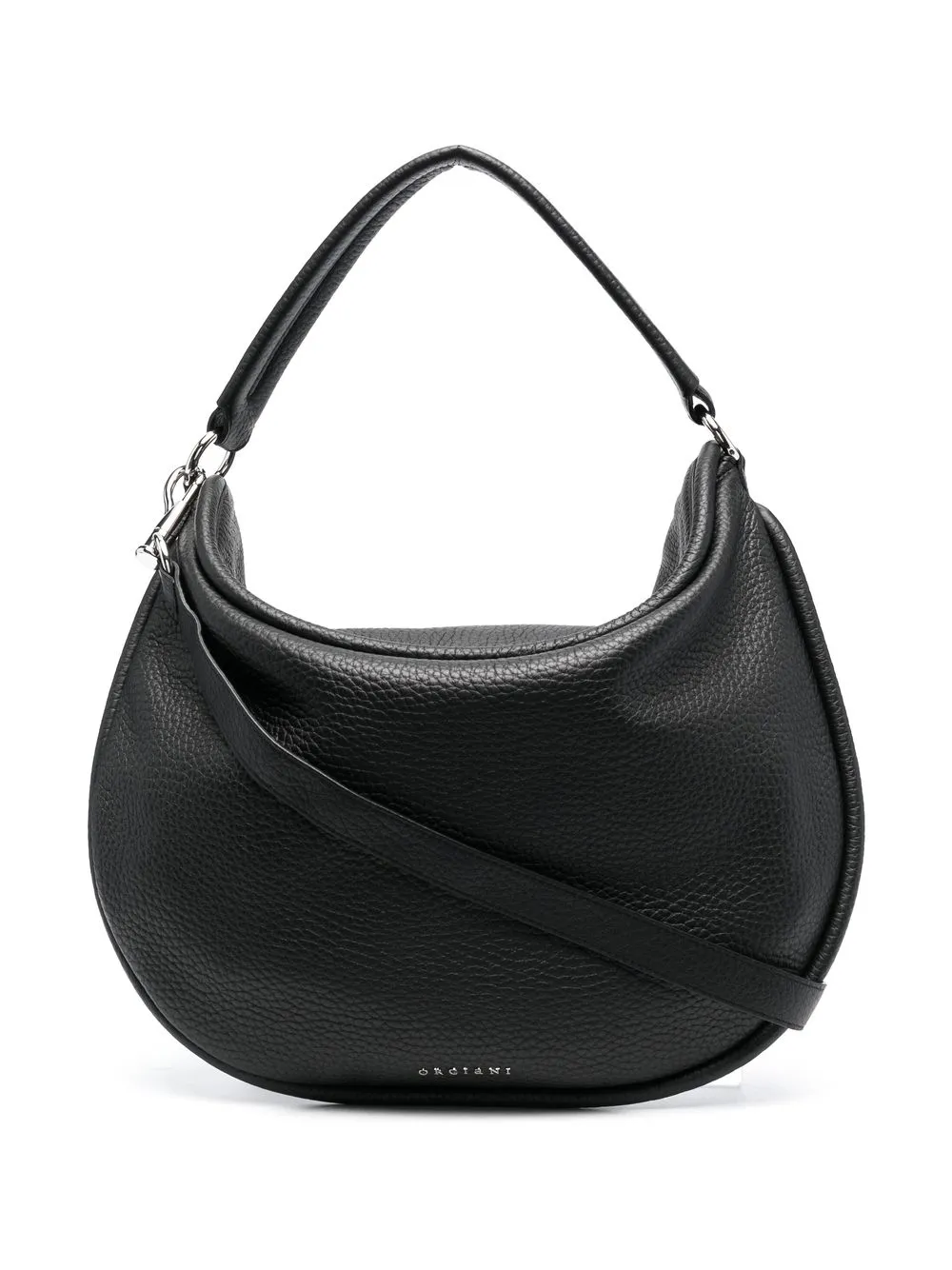 

Orciani logo-print leather bag - Black