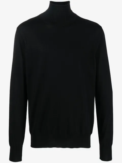 Jil Sander Fein gestrickter Rollkragenpullover