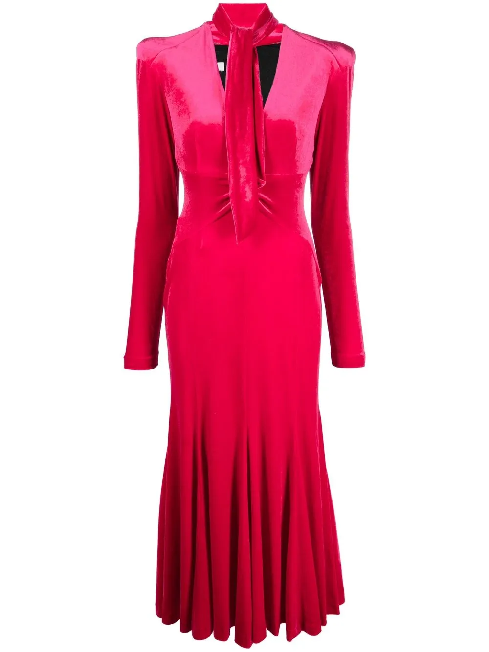 

Philosophy Di Lorenzo Serafini velvet V-neck midi dress - Pink