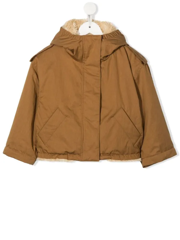 Bellerose zip-up Hooded Jacket Brown FARFETCH AE