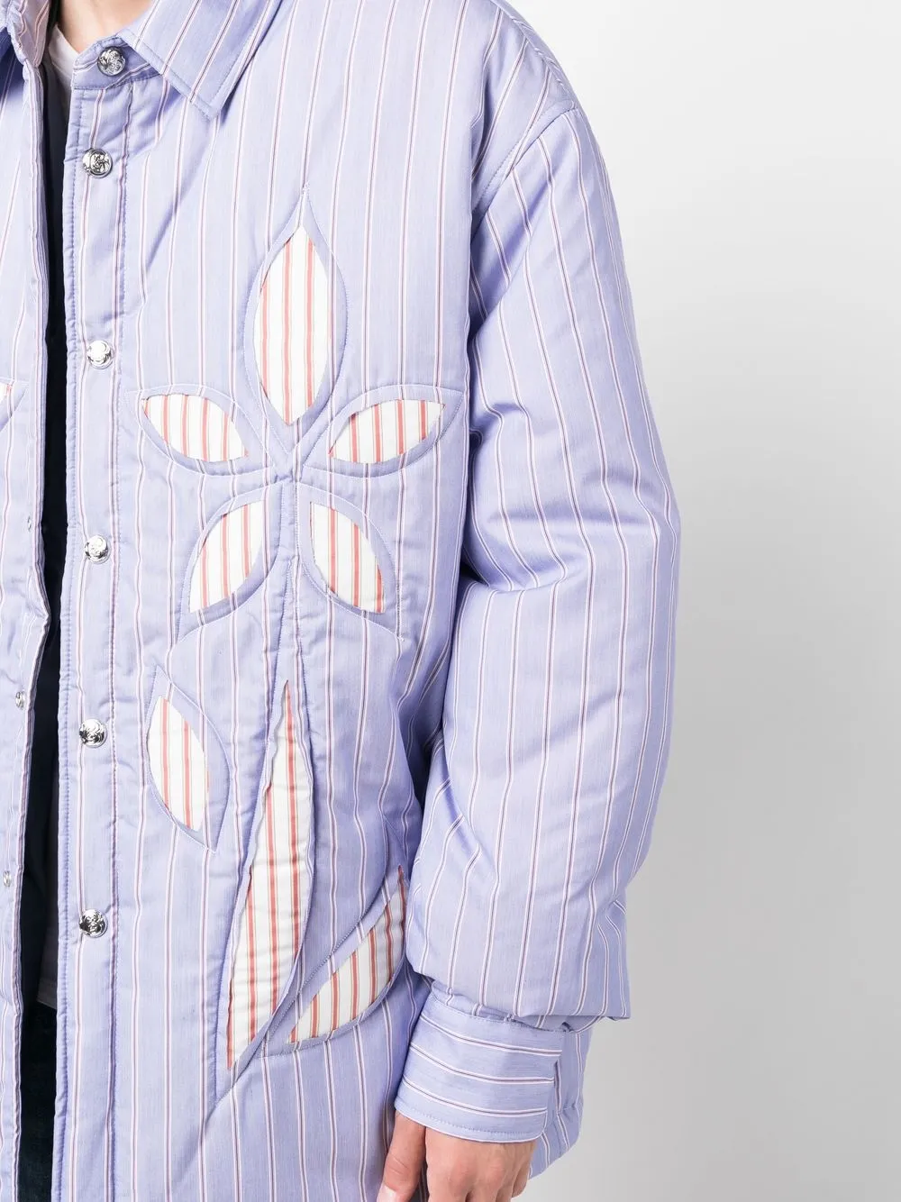 BLUEMARBLE Striped Padded Shirt Jacket - Farfetch