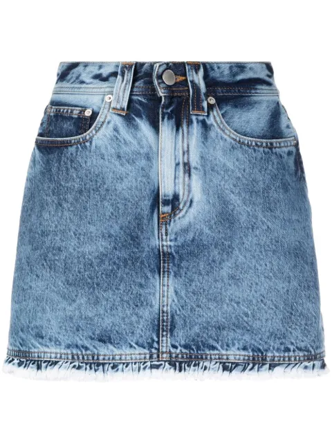 Alessandra Rich acid-wash denim skirt