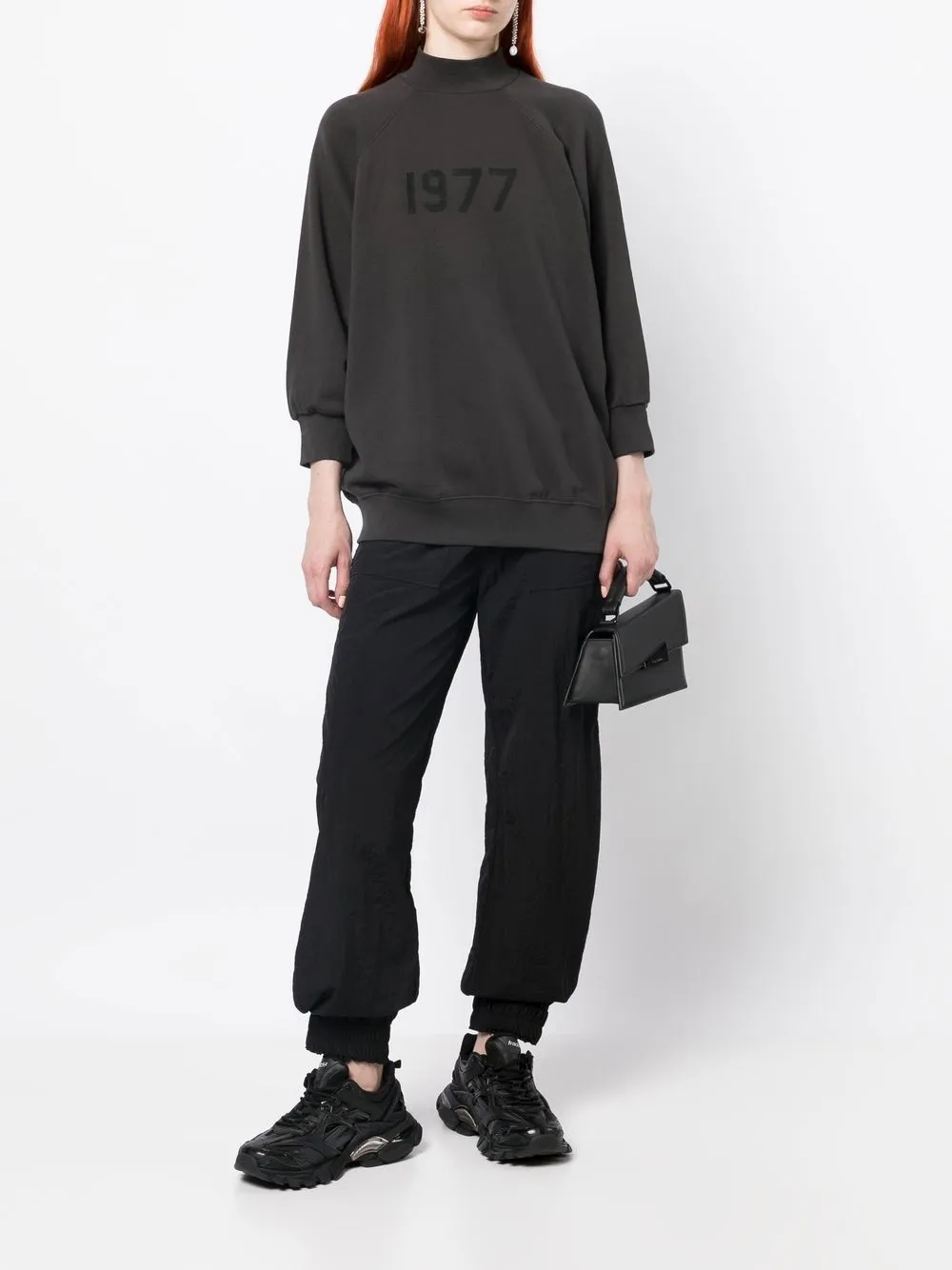  Fear Of God Essentials 1977-print Detail Sweatshirt - Grey 